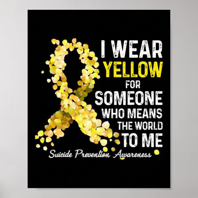 Poster Eu Visto Amarelo Para Alguém Que Perca A Prevenção (Frente)