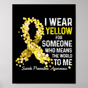 Poster Eu Visto Amarelo Para Alguém Que Perca A Prevenção