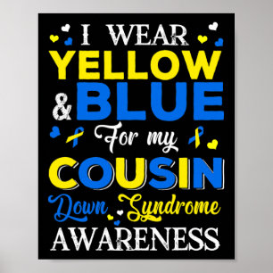 Poster Eu Visto Azul E Amarelo Para Minha Síndrome De Pri