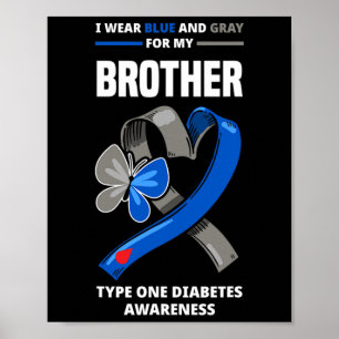 Poster Eu Visto Azul e Cinza Para Meu Irmão Tipo Um Desat
