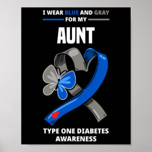 Poster Eu Visto Azul e Cinzas Para Minha Tia Tipo Um Diab