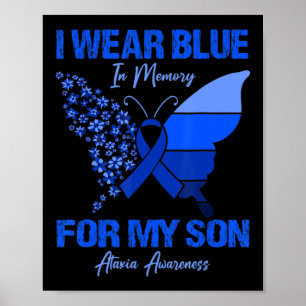 Poster Eu Visto Azul Na Memória Para O Meu Filho Ataxia C
