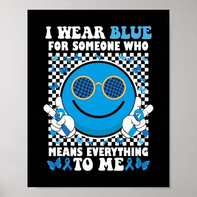 Poster Eu Visto Azul Para Alguém Que Significa Tudo Para  (Frente)