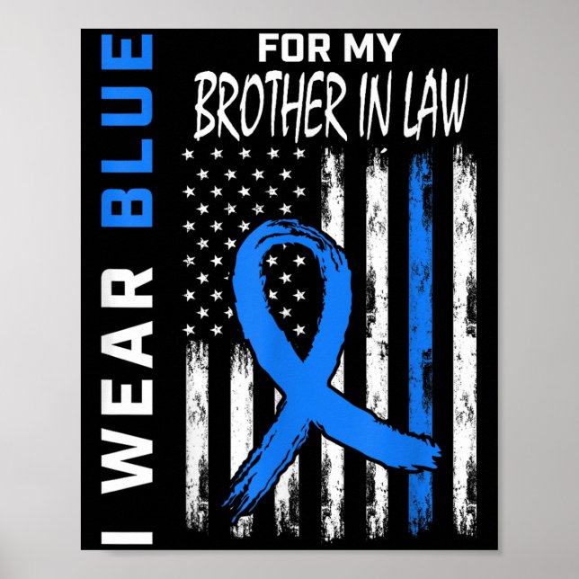 Poster Eu Visto Azul Para Meu Irmão Em Direito Diabetes A (Frente)