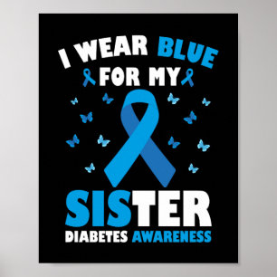 Poster Eu Visto Azul Para Minha Irmã Sensibilização Para