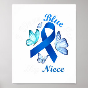 Poster Eu Visto Azul Para Minha Sobremesa De Borboleta Ni