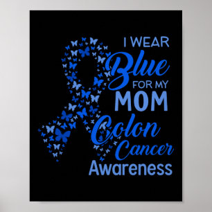 Poster Eu Visto Azul Para O Meu Comf De Consciência Do Ca