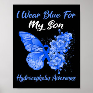 Poster Eu Visto Azul Para O Meu Filho Hidrocefalia Consci