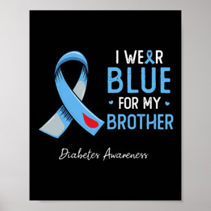 Poster Eu visto azul para o meu irmão, o Mês de Consciênc