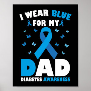 Poster Eu Visto Azul Para Sensibilização Para A Diabetes