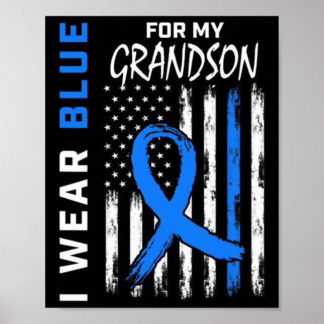 Poster Eu Visto Azul Para Sinalizador De Consciência Da D (Frente)