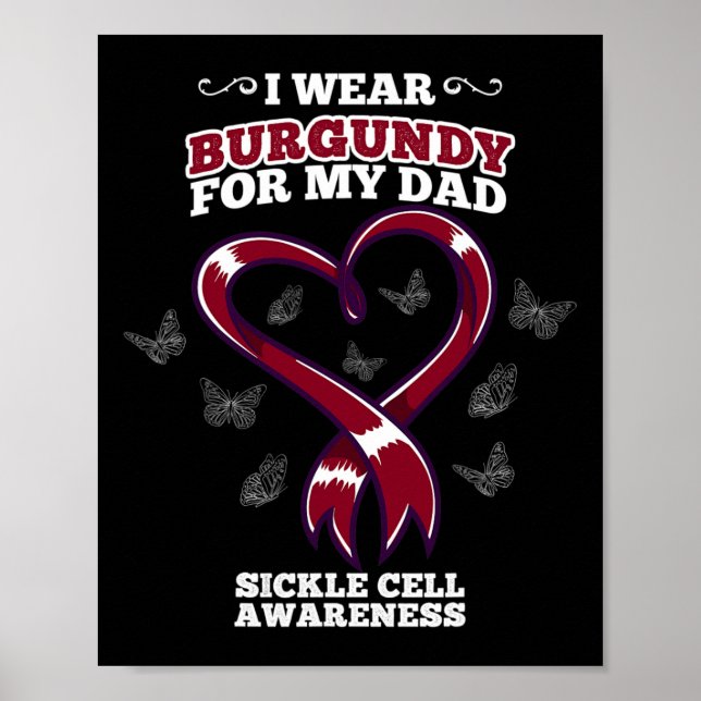 Poster Eu Visto Burgundy Para Meu Pai Célula Falsiforme 5 (Frente)