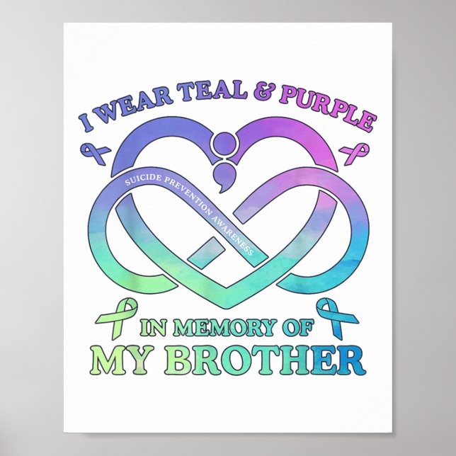Poster Eu Visto Do Teal &amp; Memória Roxa Do Meu Irmão S (Frente)