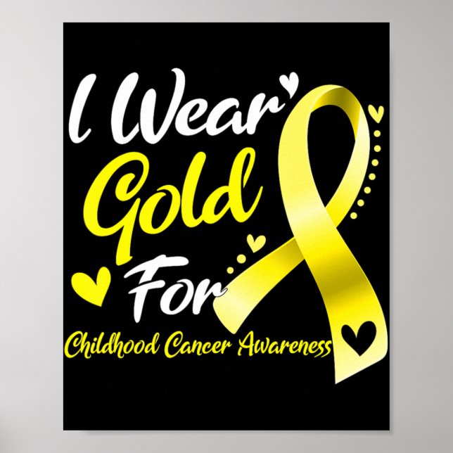 Poster Eu Visto Dourado Para A Consciência Do Cancer Na I (Frente)