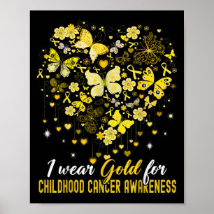 Poster Eu Visto Dourado Para A Infância Cancer Awarness B