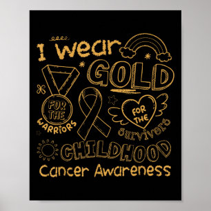 Poster Eu Visto Dourado Para A Ótima Consciência Do Cance