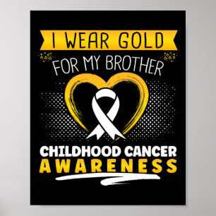 Poster Eu Visto Dourado Para O Cancer De Infância Do Meu 