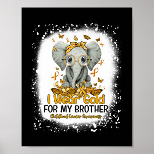 Poster Eu Visto Dourado Para O Cancer De Infância Do Meu