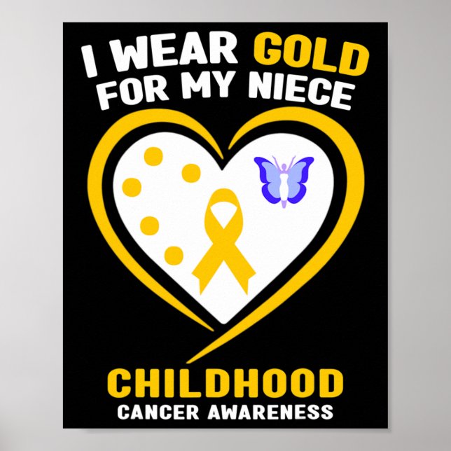 Poster Eu Visto Dourado Para O Meu Cancer De Infância Awa (Frente)