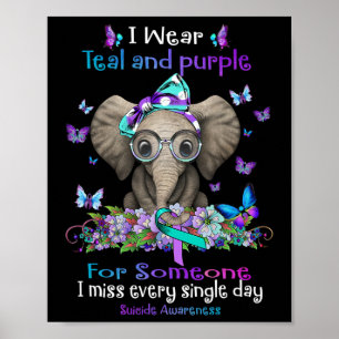 Poster Eu Visto Elefante De Consciência Do Suicídio Em Te