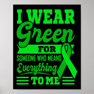Poster Eu VISTO GREEN World Cancer Day Oferecer Fita Verd