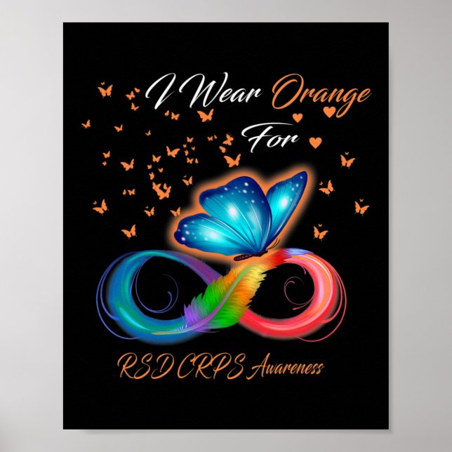 Poster Eu Visto Laranja Para A Consciência Do Rsd Crps 2 (Frente)