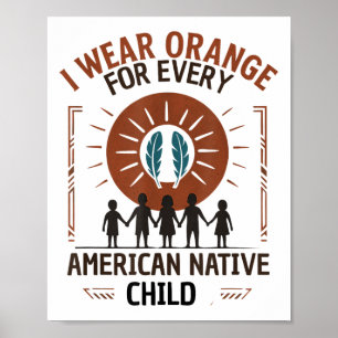 Poster Eu Visto Laranja Para Cada Appa Nativa Americana