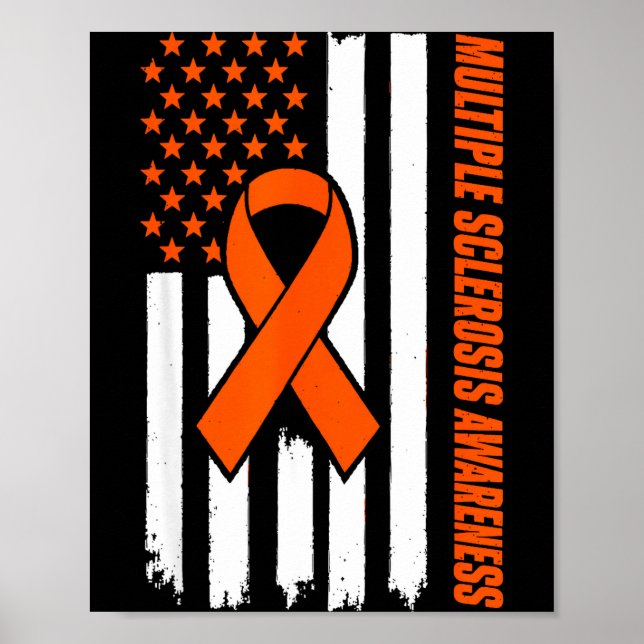 Poster Eu visto laranja para conscientização da esclerose (Frente)
