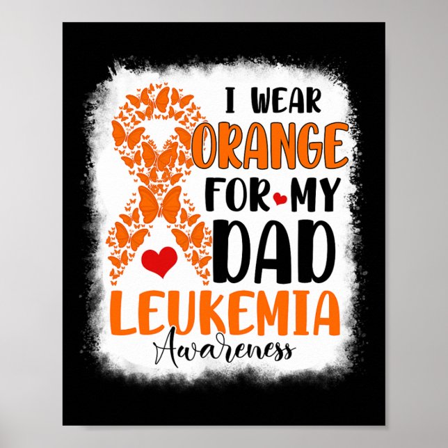 Poster Eu Visto Laranja Para Meu Mês De Consciência Da Le (Frente)