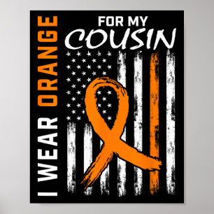 Poster Eu Visto Laranja Para Meu Primo Leucemia Sensibili