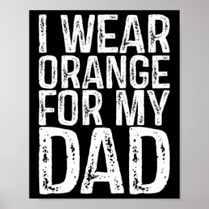 Poster Eu Visto Laranja Para Minha Consciência Da Leucemi