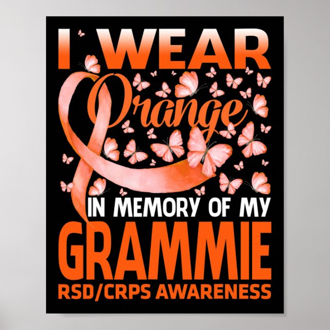 Poster Eu Visto Laranja Para Minha Consciência Do Rsd Do  (Frente)