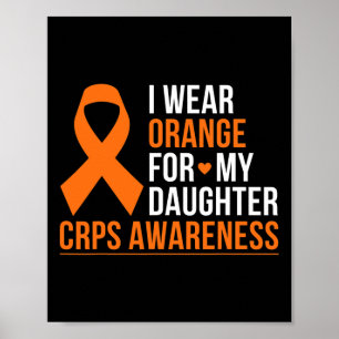 Poster Eu Visto Laranja Para Minha Filha Rsd Crps Consciê
