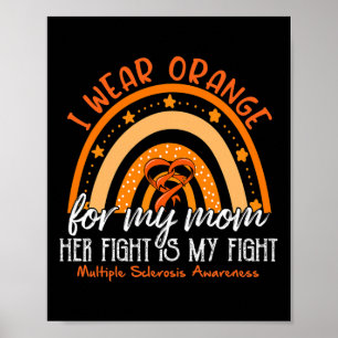 Poster Eu Visto Laranja Para Minha Mãe Esclerose Múltipla