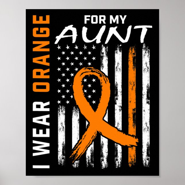 Poster Eu Visto Laranja Para Minha Tia Com Esclerose Múlt (Frente)