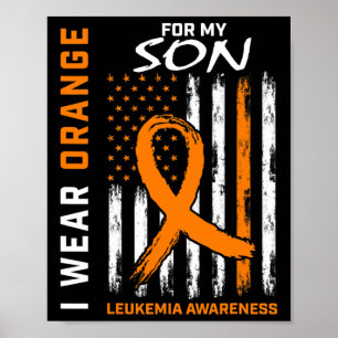 Poster Eu Visto Laranja Para O Meu Filho Leucemia Consciê