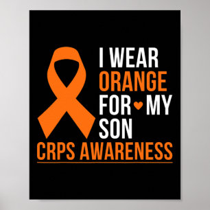 Poster Eu Visto Laranja Para O Meu Filho Rsd Crps Mês De