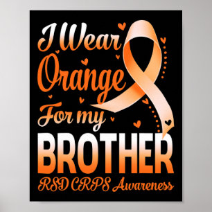 Poster Eu Visto Laranja Para O Meu Irmão Rsd Crps Sensibi