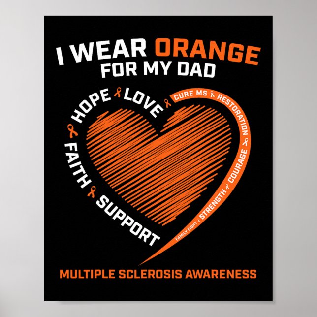 Poster Eu Visto Laranja Para O Meu Pai Sra. Múltipla Escl (Frente)