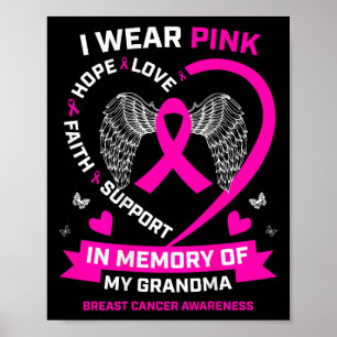 Poster Eu Visto Rosa Em Memória De Minha Avó Cancer De Ma
