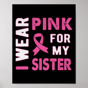 Poster Eu Visto Rosa para a Consciência do Cancer da Mama
