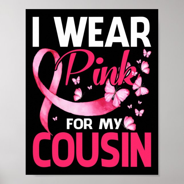 Poster Eu Visto Rosa Para A Consciência Do Cancer Da Minh (Frente)