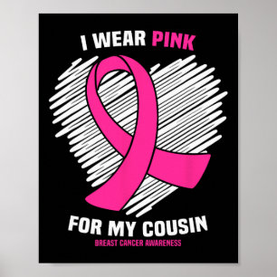 Poster Eu Visto Rosa Para A Consciência Do Cancer Da Minh