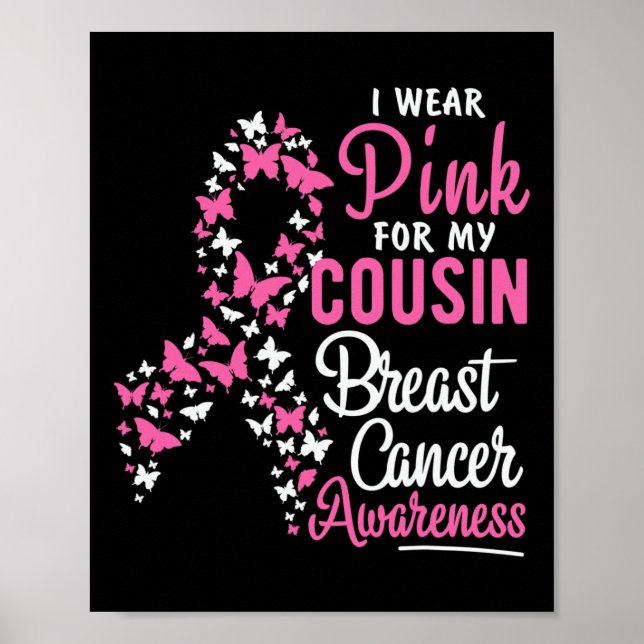 Poster Eu Visto Rosa Para A Consciência Do Cancer Da Minh (Frente)
