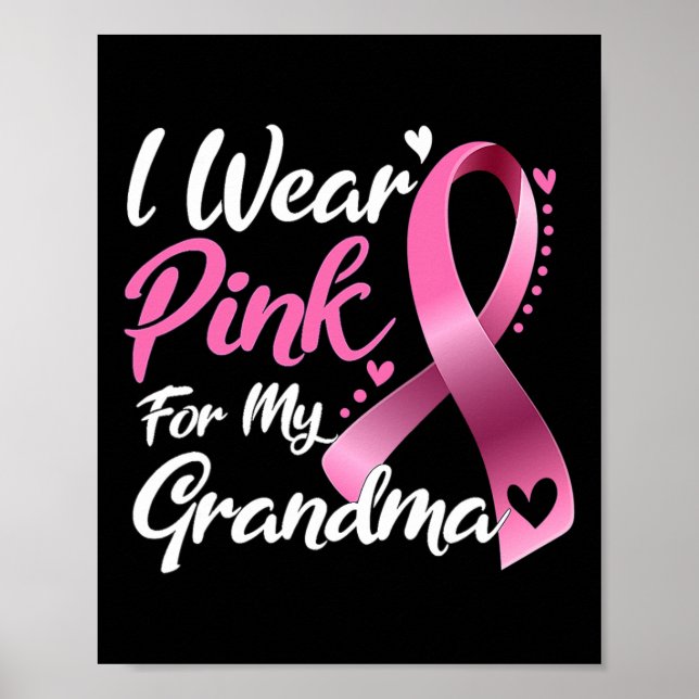 Poster Eu Visto Rosa Para A Consciência Do Cancer Da Minh (Frente)