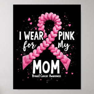 Poster Eu Visto Rosa Para A Consciência Do Cancer Mama Da