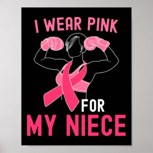 Poster Eu Visto Rosa Para A Minha sobrinha - Apoio O Canc