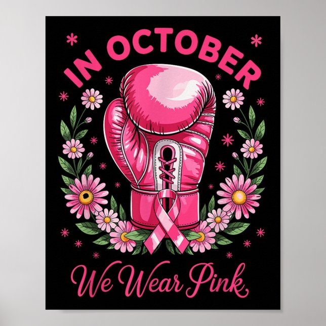 Poster Eu Visto Rosa Para Consciência Do Cancer Da Mama _ (Frente)