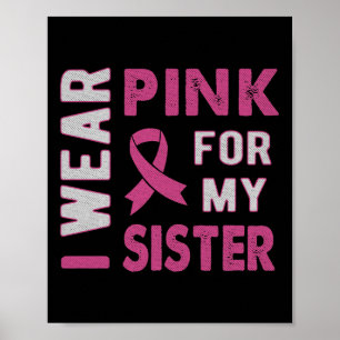 Poster Eu Visto Rosa Para Minha Consciência Do Cancer Da 