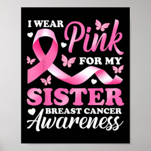 Poster Eu Visto Rosa Para Minha Consciência Do Cancer Da